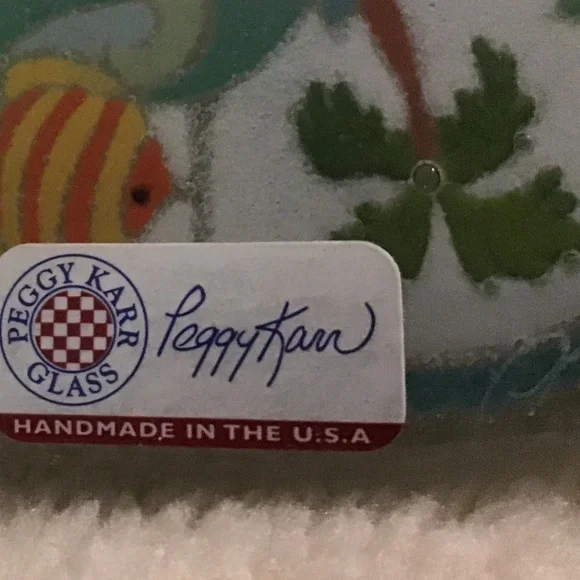 Vintage RARE SIGNED Peggy Karr Flamingo Plate - Picture 5 of 11